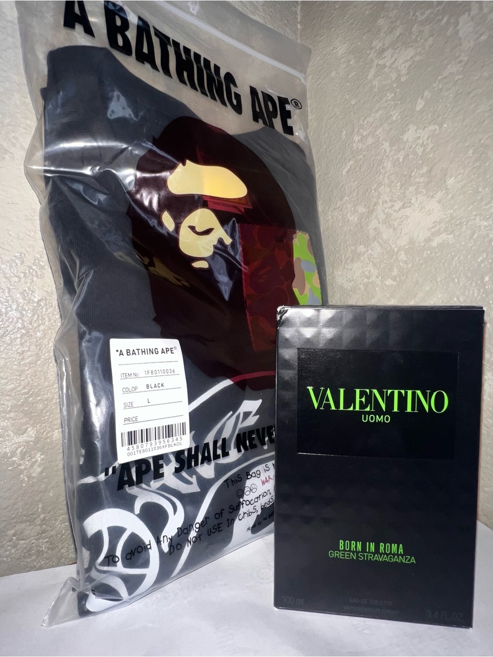 Valentino Uomo Black & Neon Green Boxed Fragrance